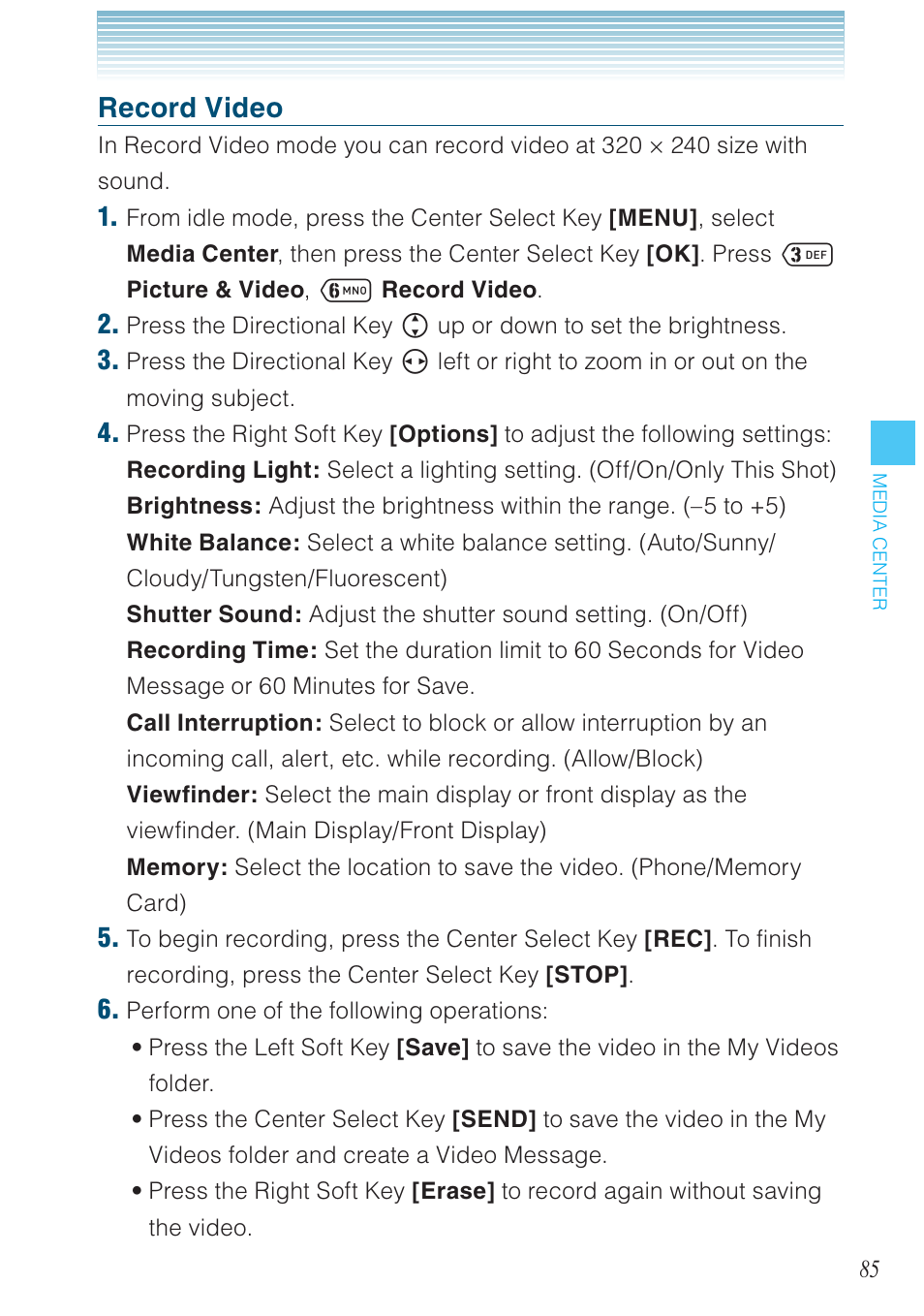 Record video | Casio G'zOne Ravine User Manual | Page 86 / 212