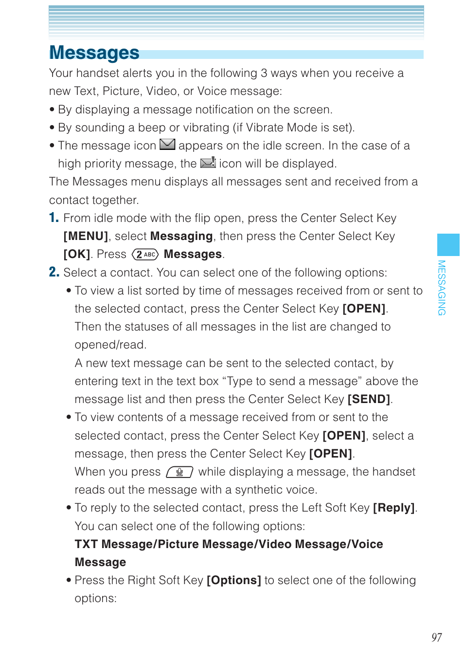Messages | Casio G'zOne Ravine User Manual | Page 98 / 212