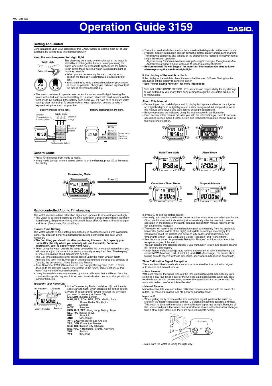 Casio 3159 User Manual | 6 pages