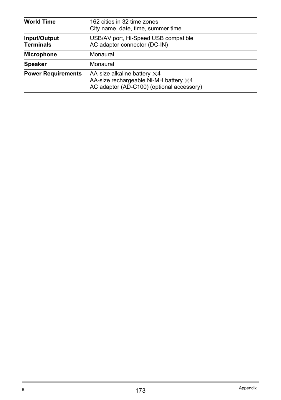 Casio EXILIM EX-FH20 User Manual | Page 173 / 176