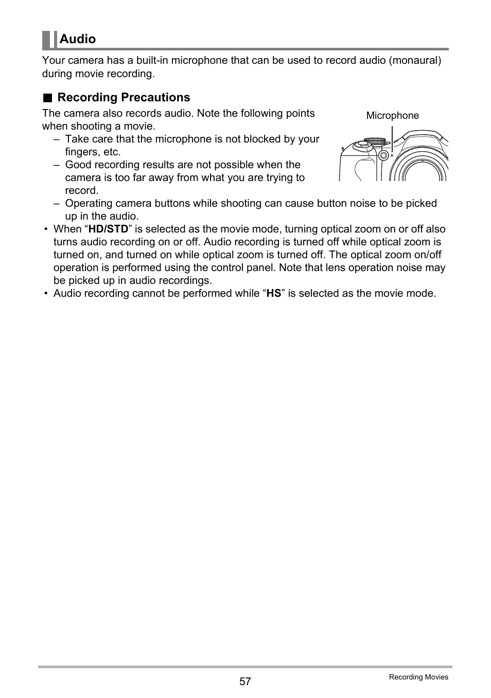 Audio | Casio EXILIM EX-FH20 User Manual | Page 57 / 176