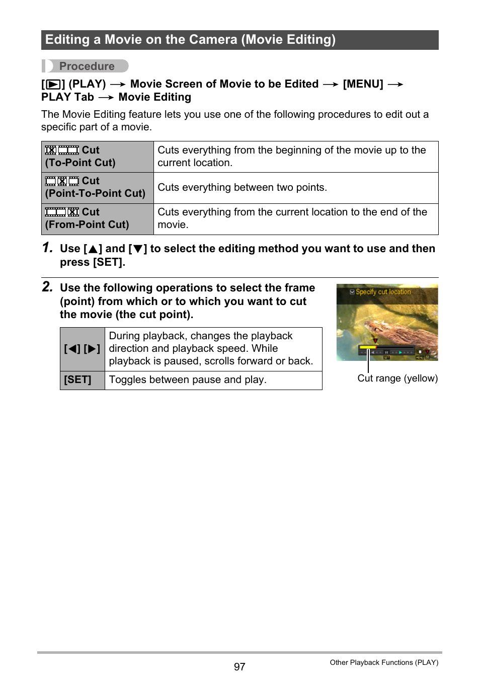 Editing a movie on the camera (movie editing) | Casio EXILIM EX-FH20 User Manual | Page 97 / 176