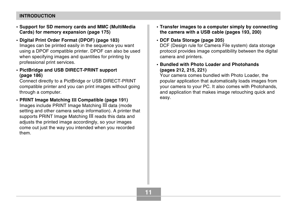 Casio EX-Z110 User Manual | Page 11 / 242