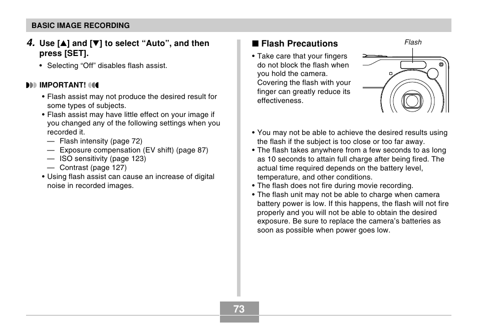 Casio EX-Z110 User Manual | Page 73 / 242