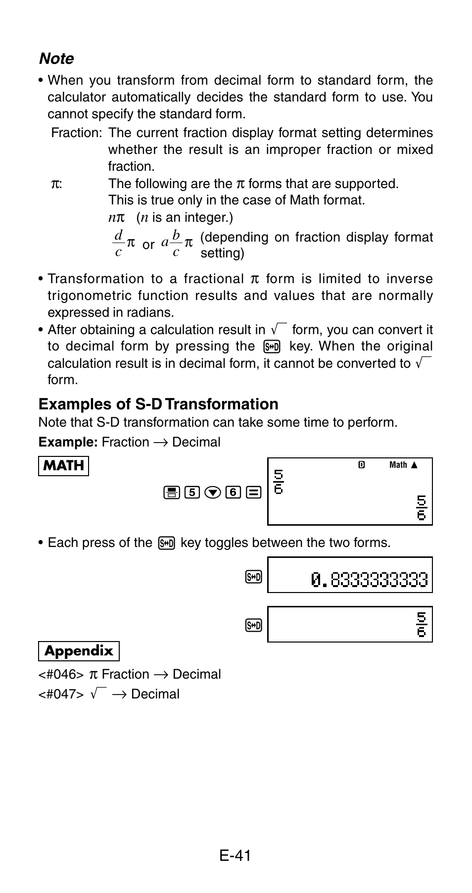 Casio fx-115ES User Manual | Page 43 / 75