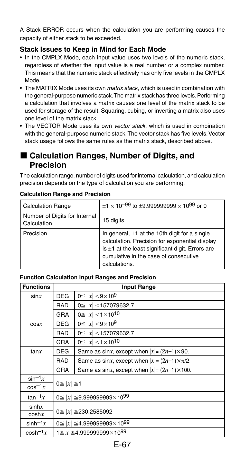 E-67 | Casio fx-115ES User Manual | Page 69 / 75
