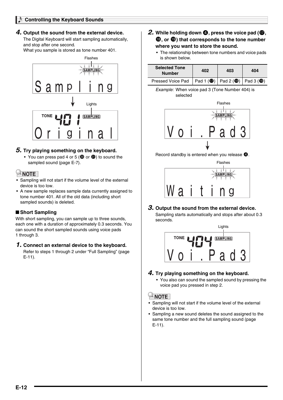 S a m, L i n, O r i | I n a l, V o i . p a d 3 | Casio CTK2100ES1A User Manual | Page 14 / 46