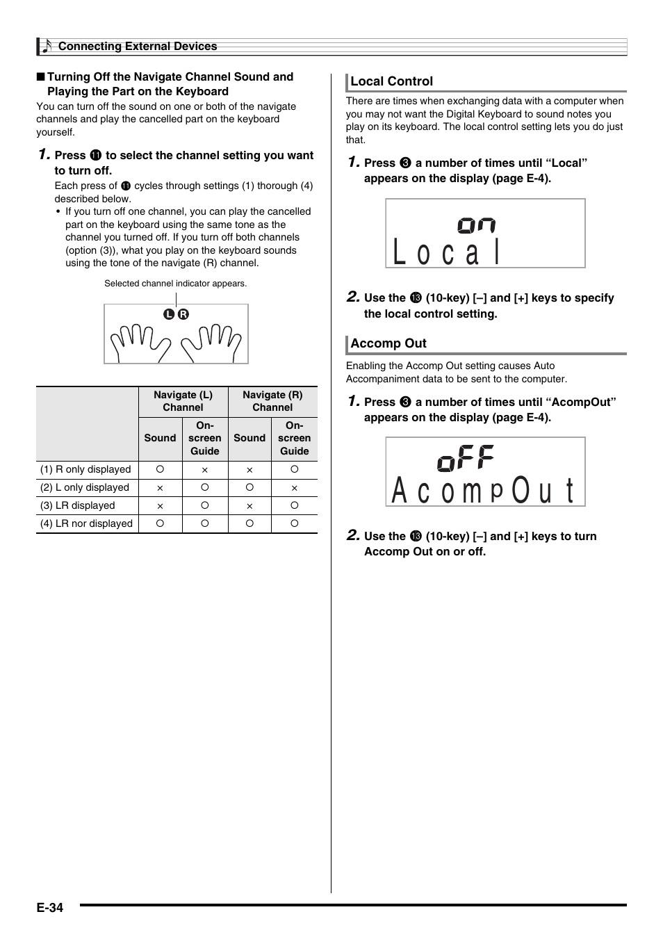 O u t | Casio CTK2100ES1A User Manual | Page 36 / 46