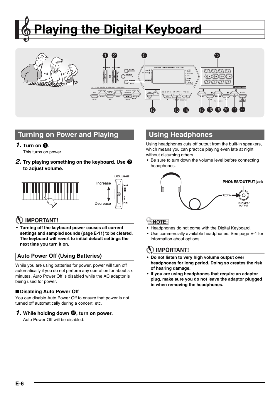 Playing the digital keyboard | Casio CTK2100ES1A User Manual | Page 8 / 46