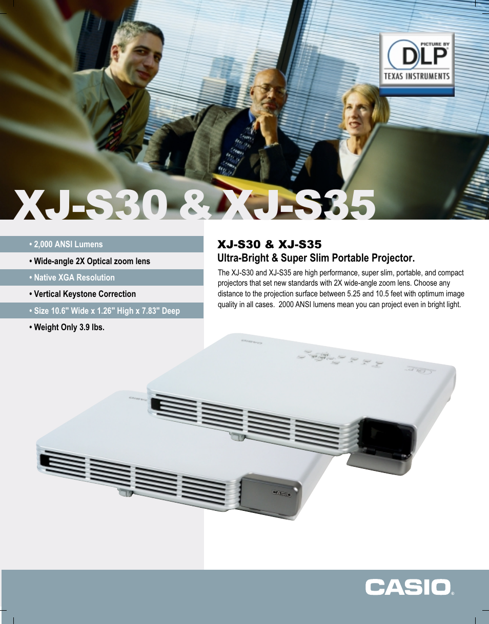 Casio XJ-S30 User Manual | 2 pages