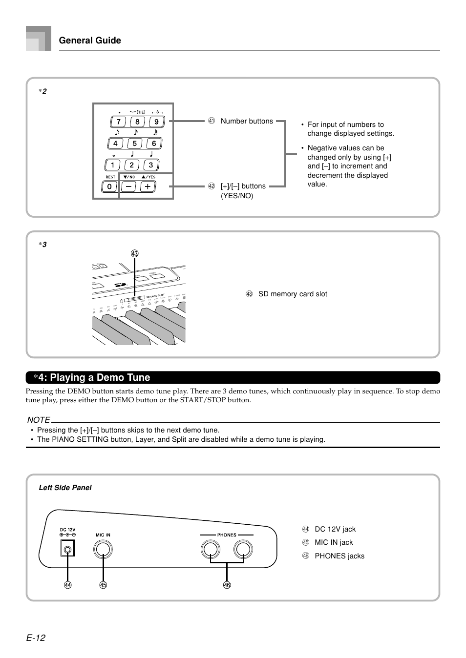 Playing a demo tune | Casio PX410R User Manual | Page 14 / 100