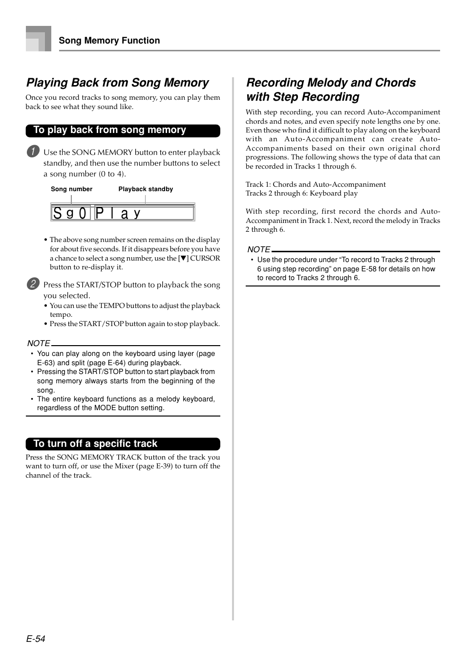 P l s, Recording melody and chords with step recording | Casio PX410R User Manual | Page 56 / 100