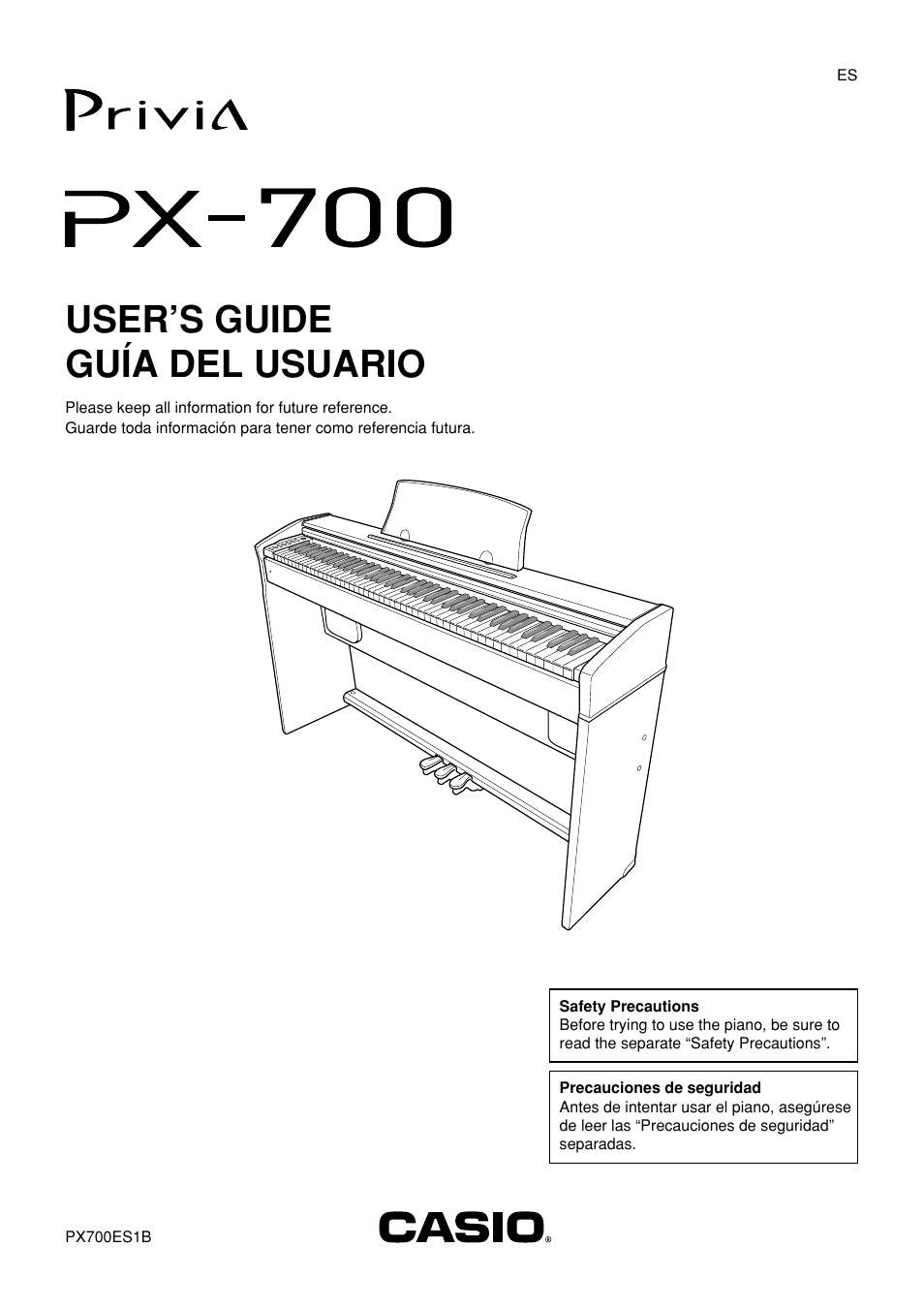 Casio PX700 User Manual | 26 pages