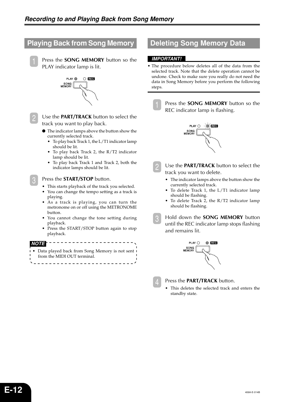 E-12 | Casio PX700 User Manual | Page 14 / 26