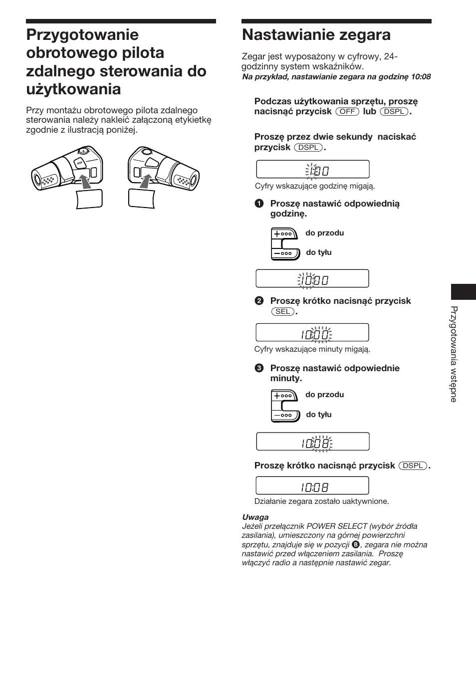 Nastawianie zegara | Sony XR-C453RDS User Manual | Page 27 / 120