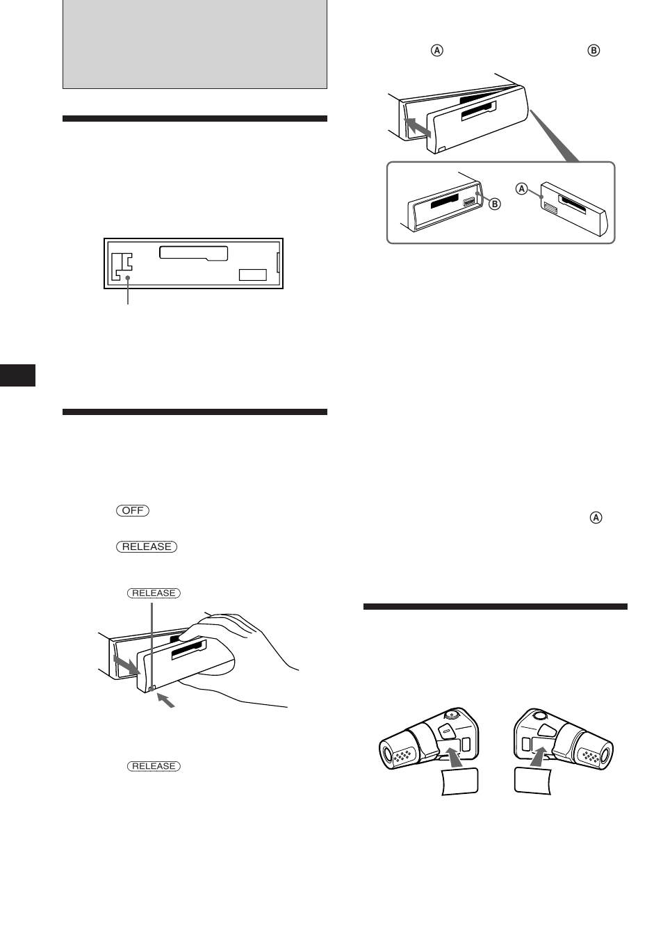 Getting started, Resetting the unit, Detaching the front panel | Preparing the rotary remote | Sony XR-C453RDS User Manual | Page 4 / 120