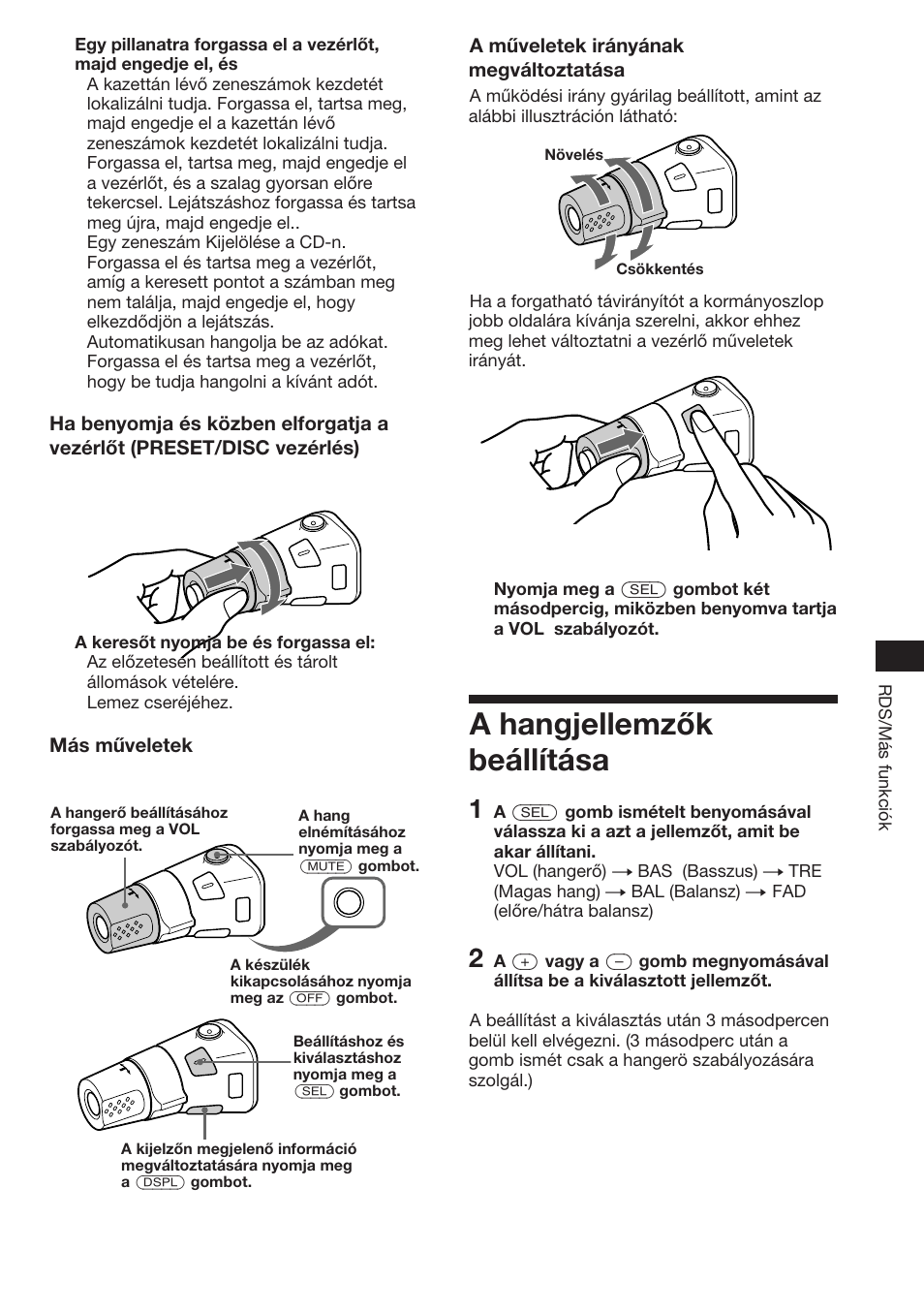 A hangjellemzők beállítása | Sony XR-C453RDS User Manual | Page 83 / 120