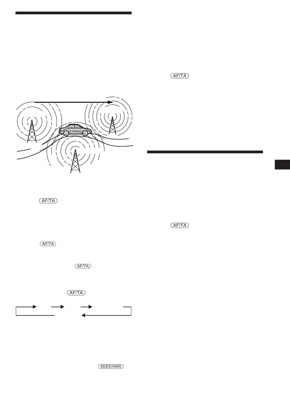 Listening to traffic announcements, Re-tuning the same programme automatically | Sony XR-C453RDS User Manual | Page 9 / 120