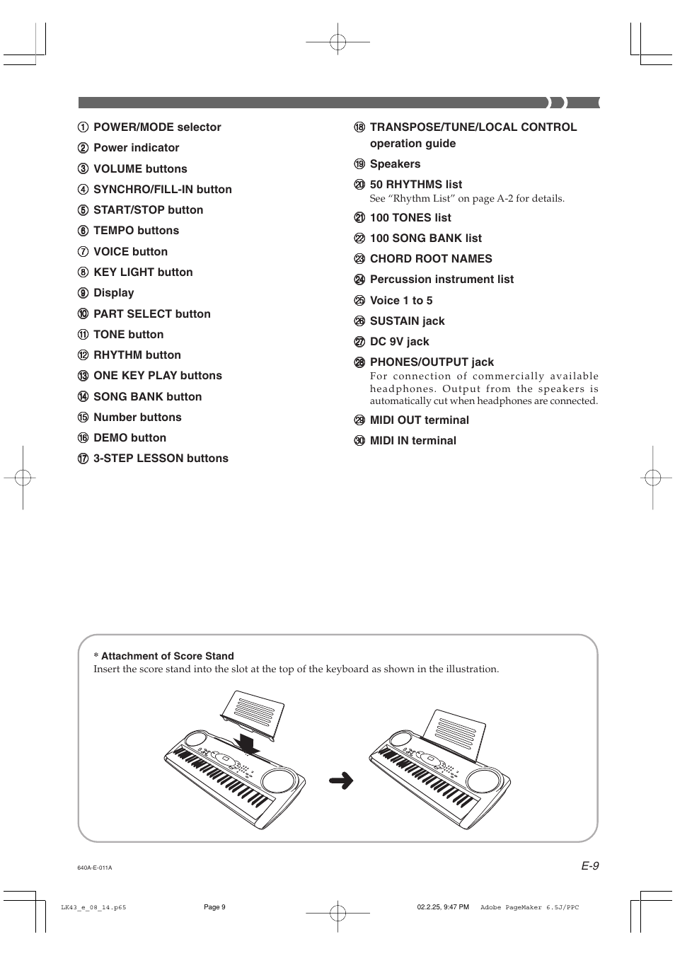 Casio LK-43 User Manual | Page 11 / 44