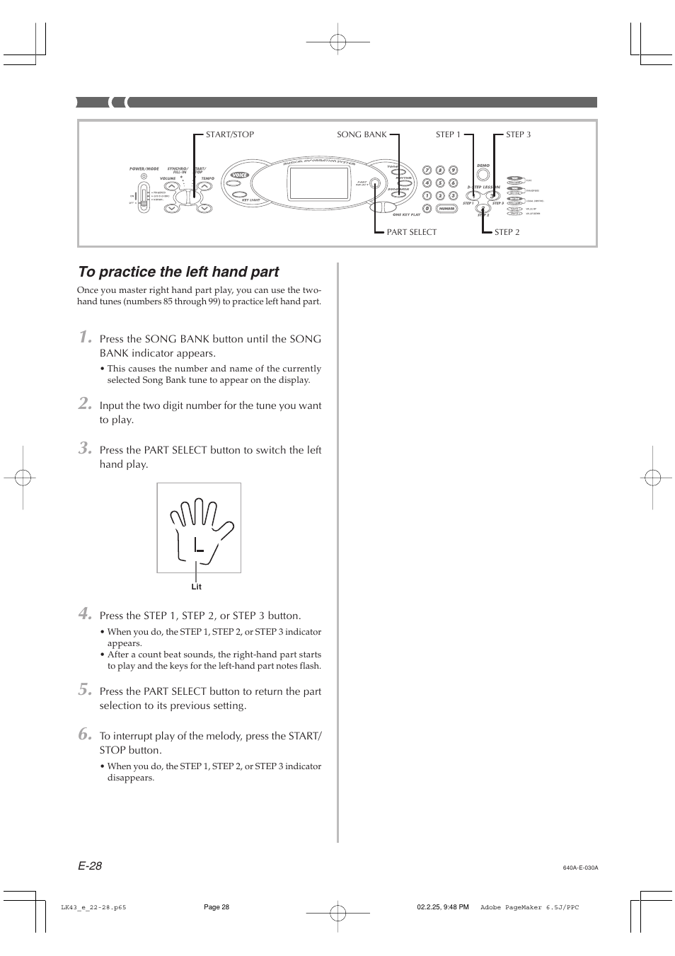 Casio LK-43 User Manual | Page 30 / 44