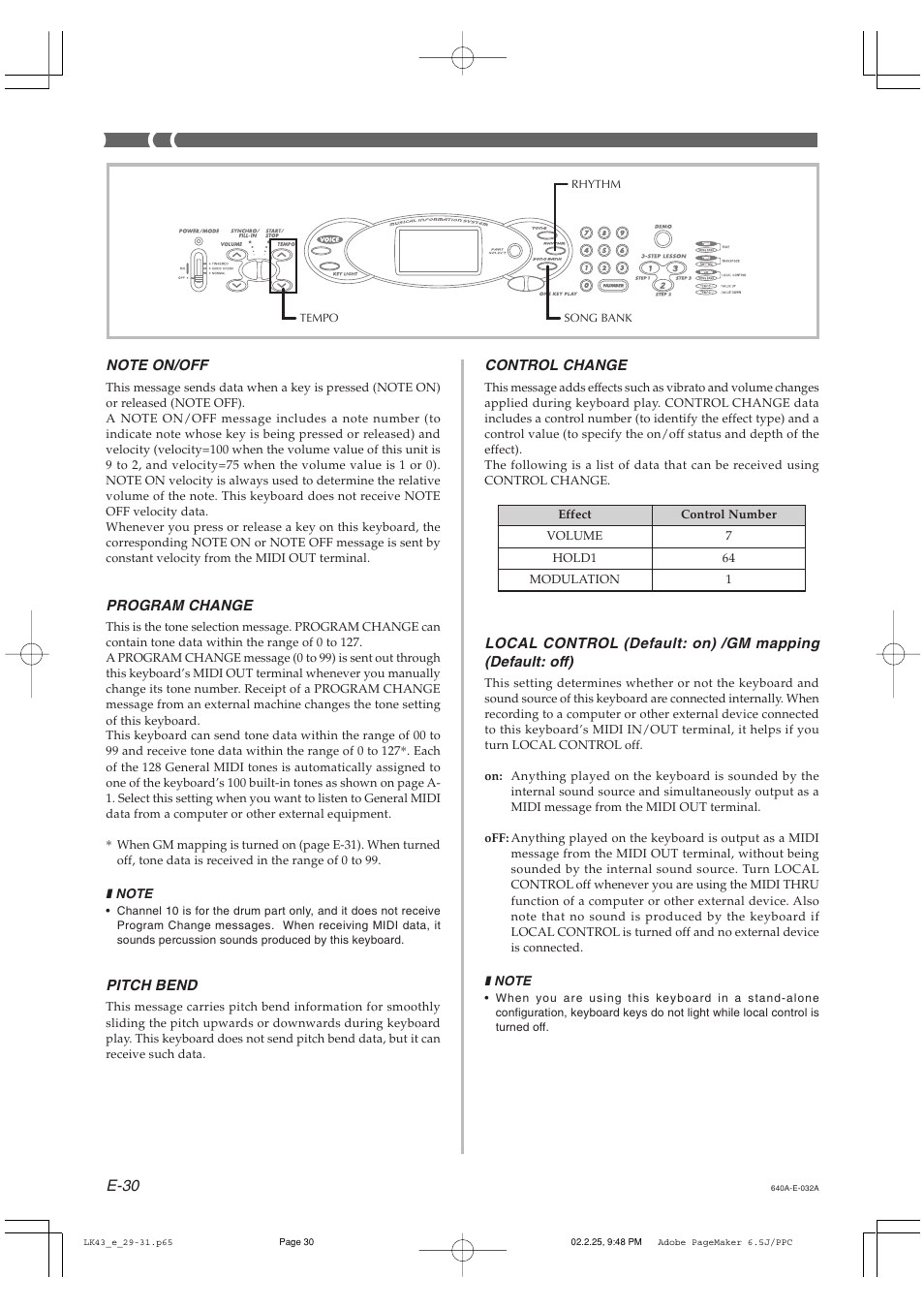 E-30 | Casio LK-43 User Manual | Page 32 / 44