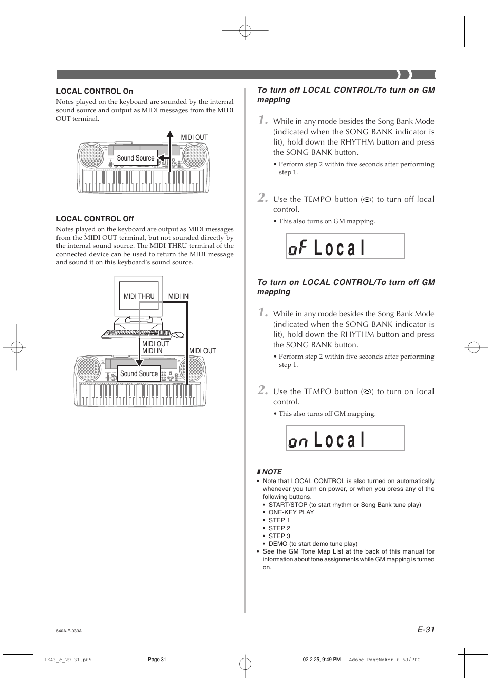 Casio LK-43 User Manual | Page 33 / 44