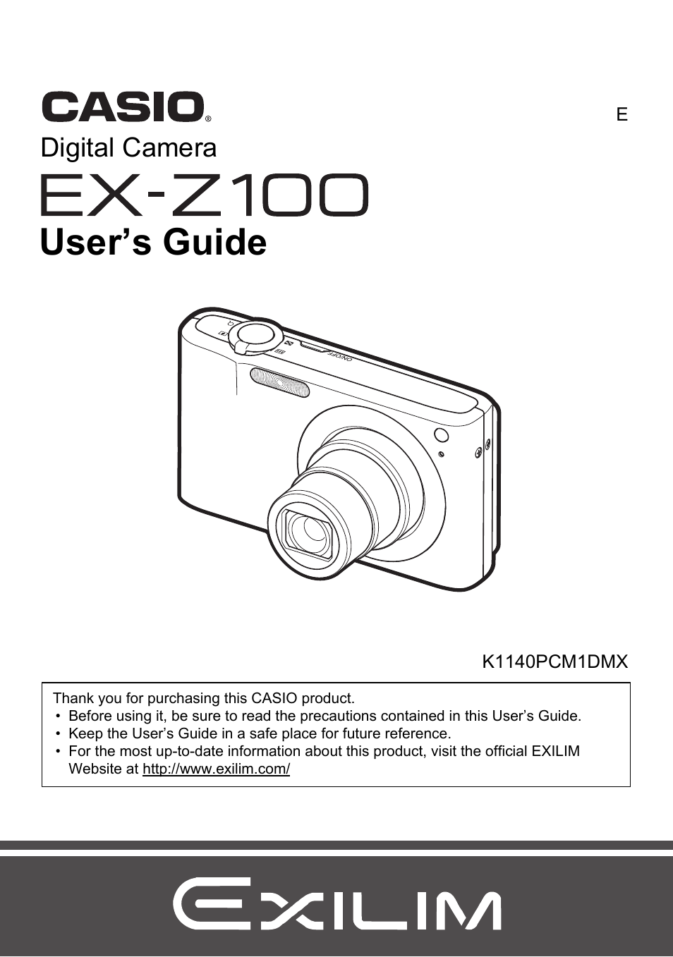 Casio EXILIM EX Z 100 User Manual | 171 pages