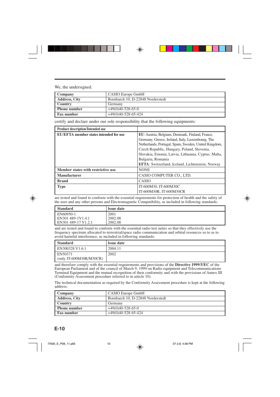 Casio IT-600 User Manual | Page 12 / 57