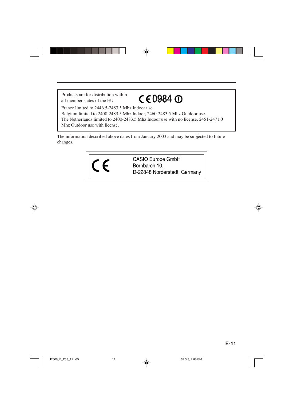 Casio IT-600 User Manual | Page 13 / 57