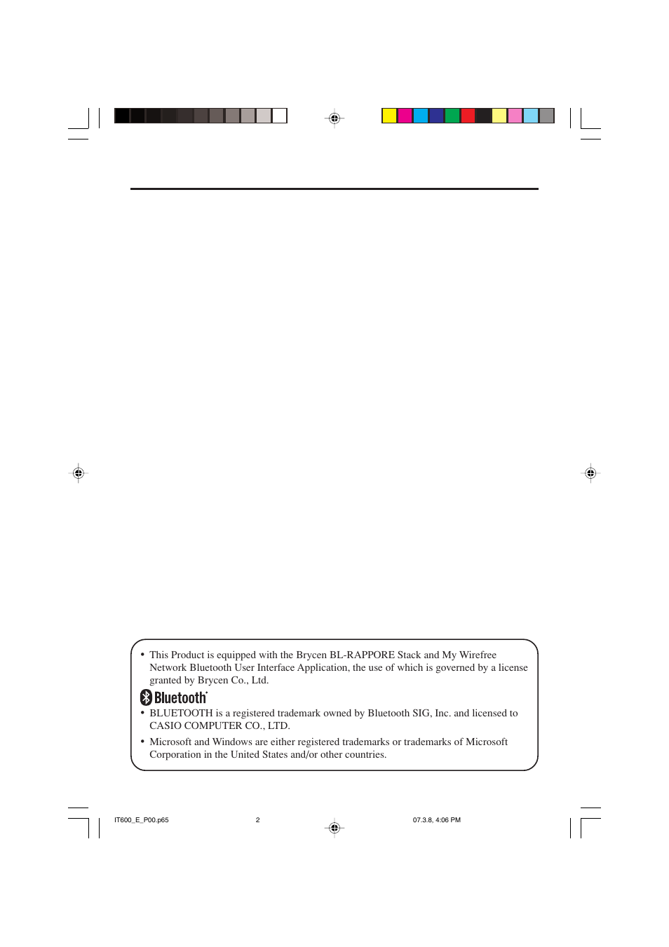 Casio IT-600 User Manual | Page 2 / 57