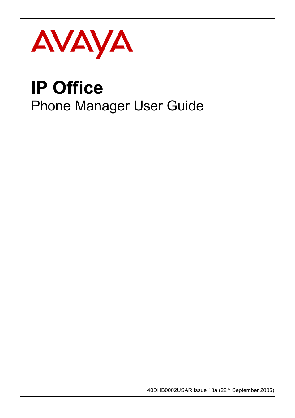 Avaya 40DHB0002USAR User Manual | 96 pages