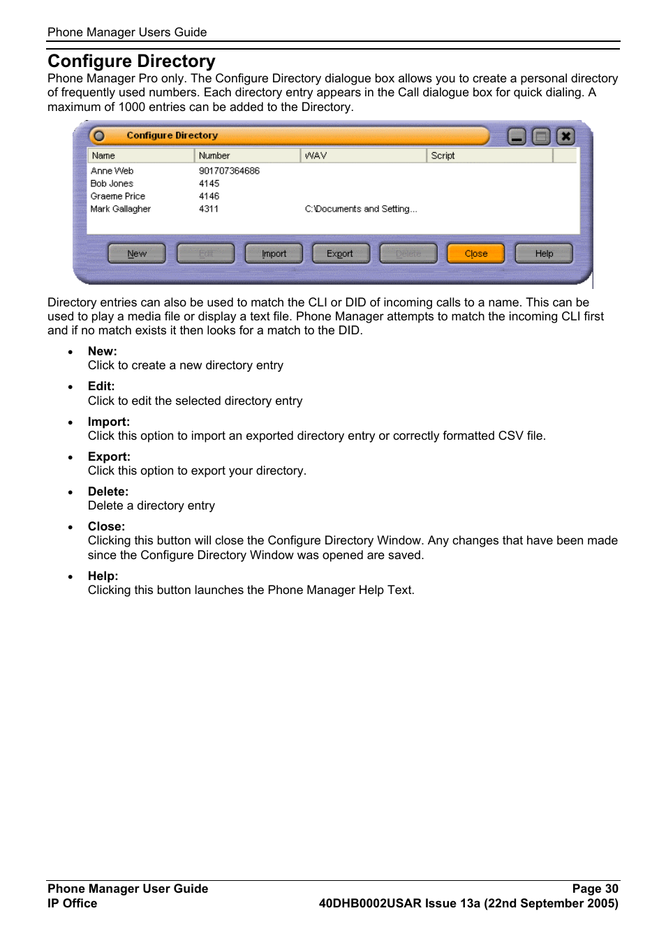 Configure directory | Avaya 40DHB0002USAR User Manual | Page 30 / 96