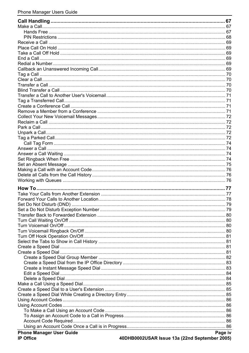 Avaya 40DHB0002USAR User Manual | Page 4 / 96