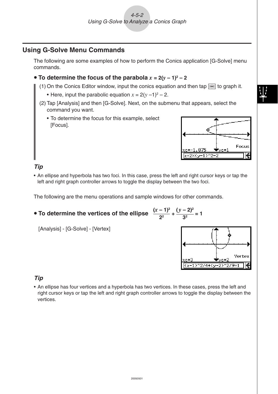 Using g-solve menu commands -5-2, Using g-solve menu commands | Casio ClassPad 300 PLUS User Manual | Page 288 / 753