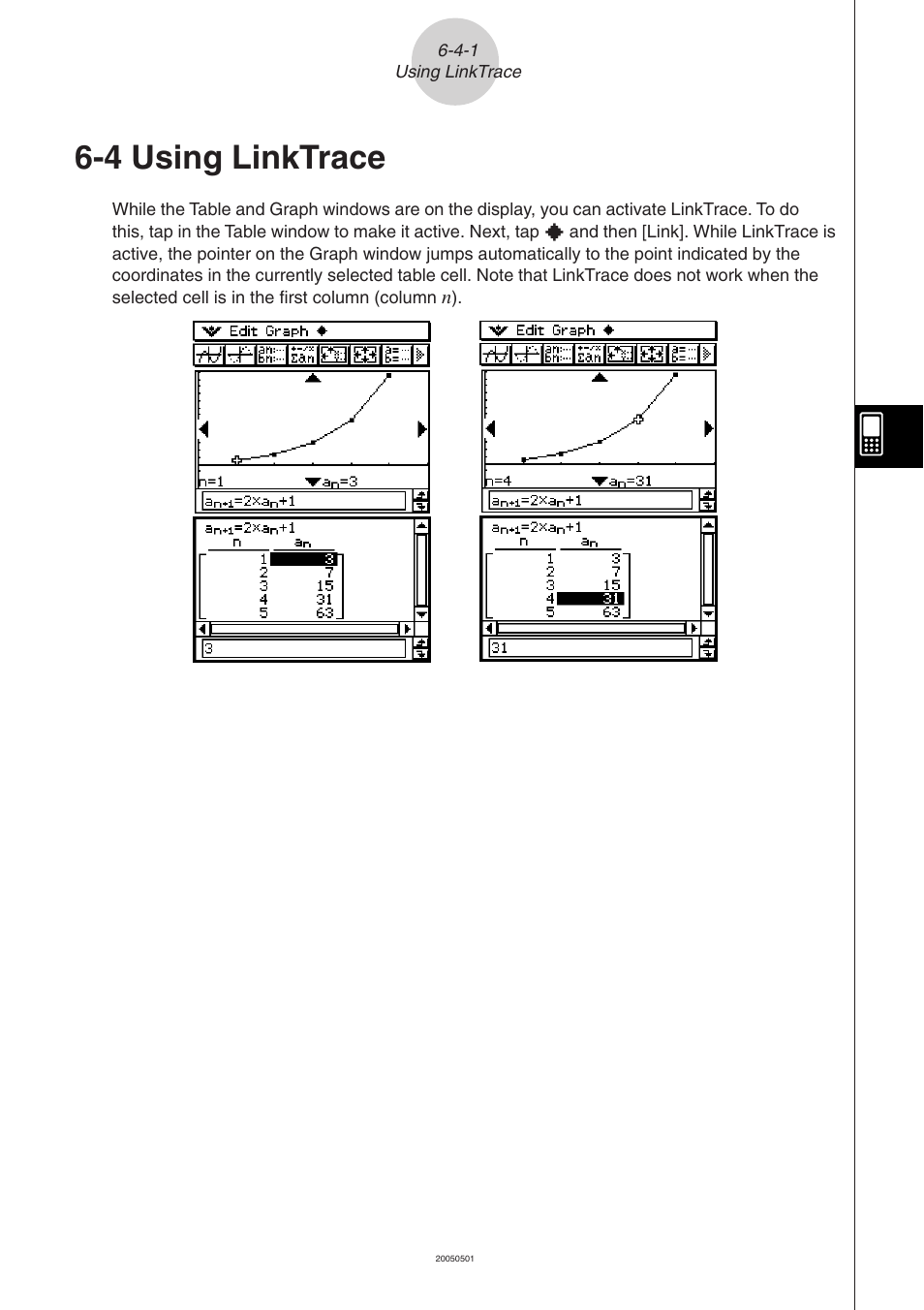 4 using linktrace, 4 using linktrace -4-1, Using linktrace | Casio ClassPad 300 PLUS User Manual | Page 321 / 753
