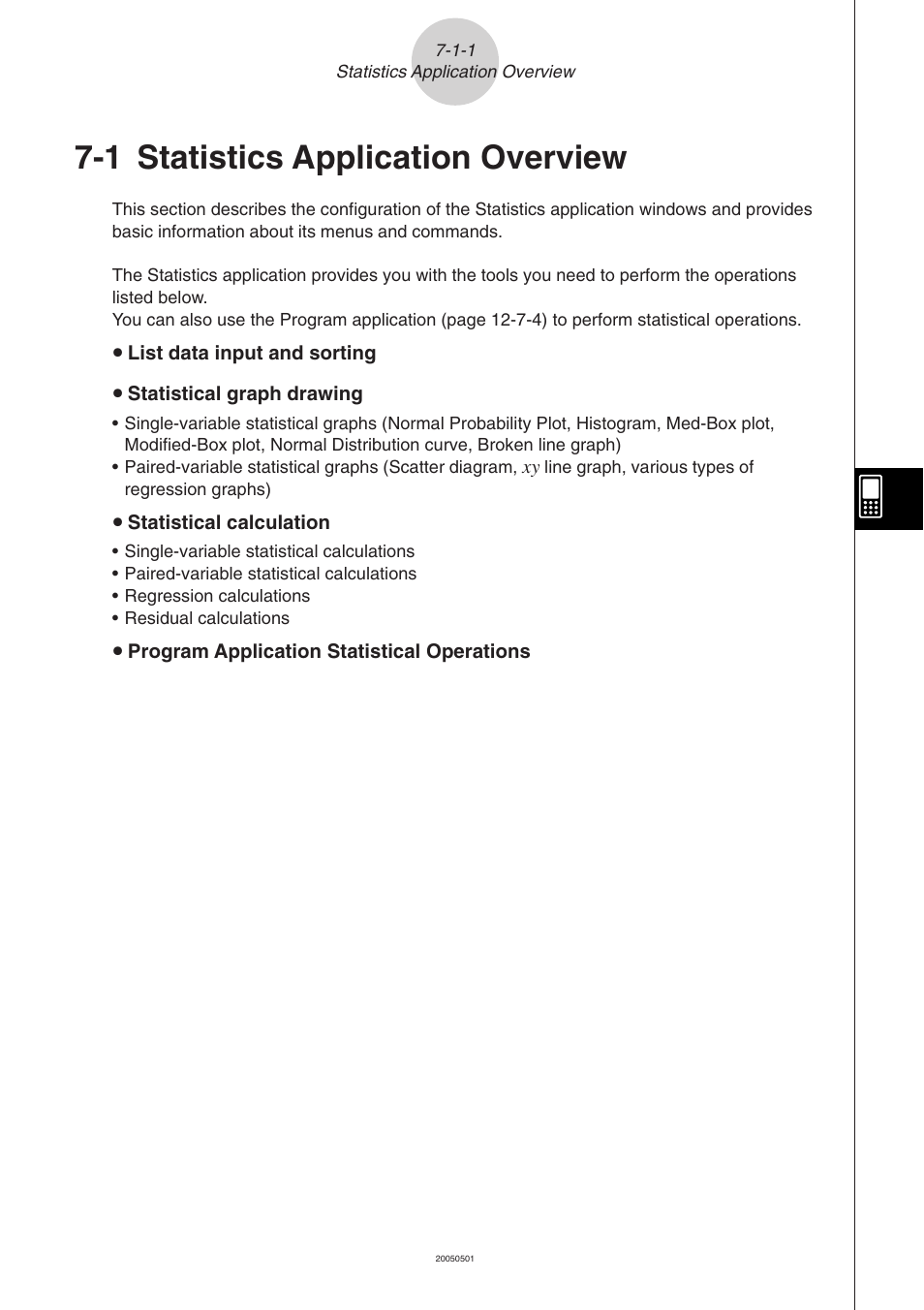 1 statistics application overview, 1 statistics application overview -1-1, Statistics application overview | Casio ClassPad 300 PLUS User Manual | Page 323 / 753