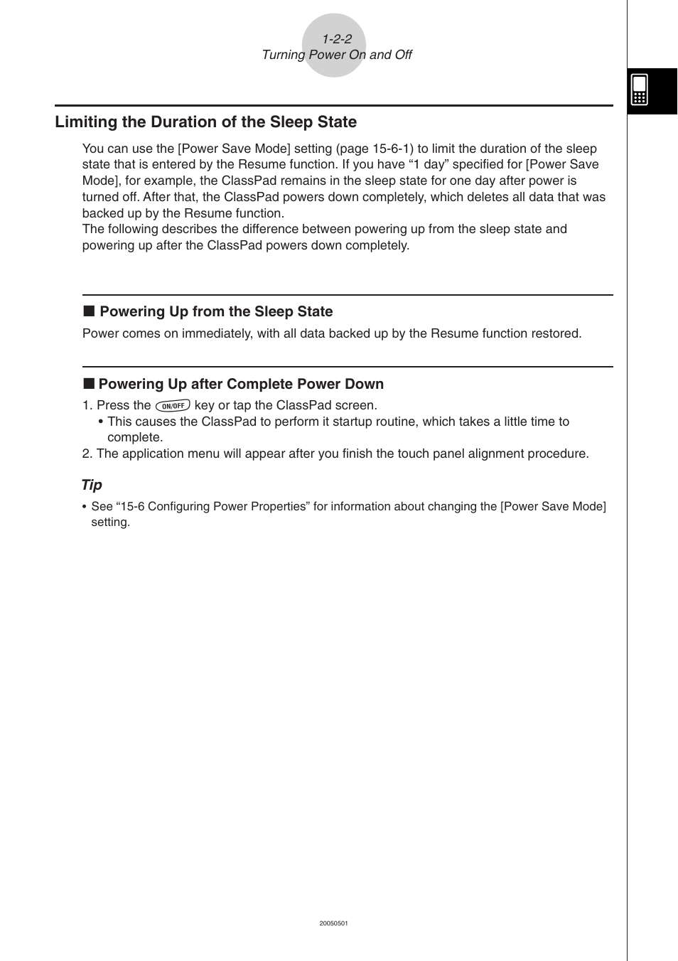 Limiting the duration of the sleep state -2-2, Limiting the duration of the sleep state | Casio ClassPad 300 PLUS User Manual | Page 33 / 753