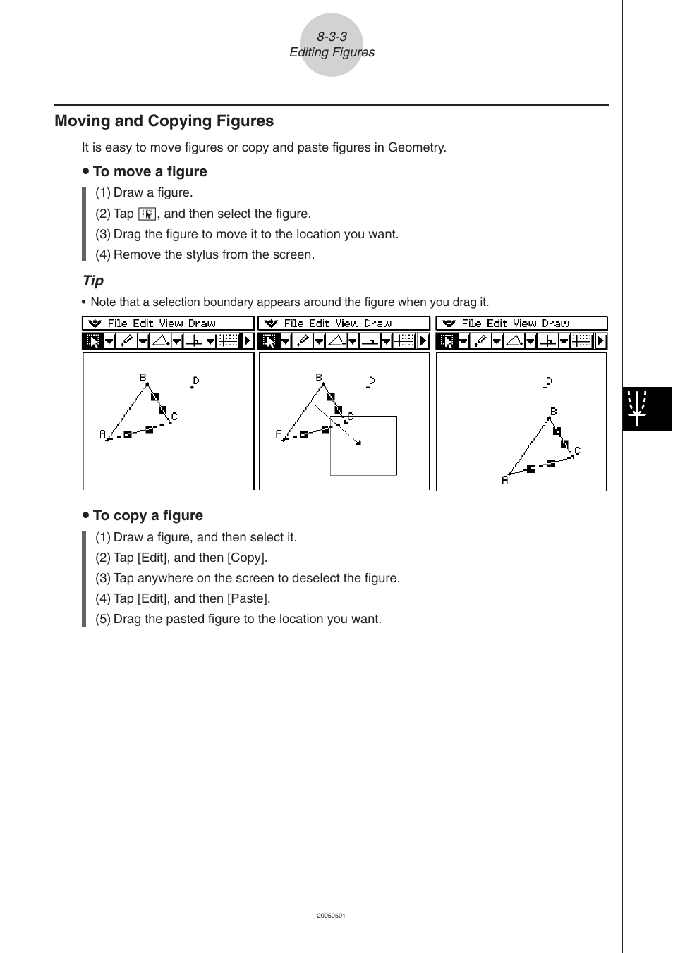 Moving and copying figures -3-3, Moving and copying figures | Casio ClassPad 300 PLUS User Manual | Page 433 / 753
