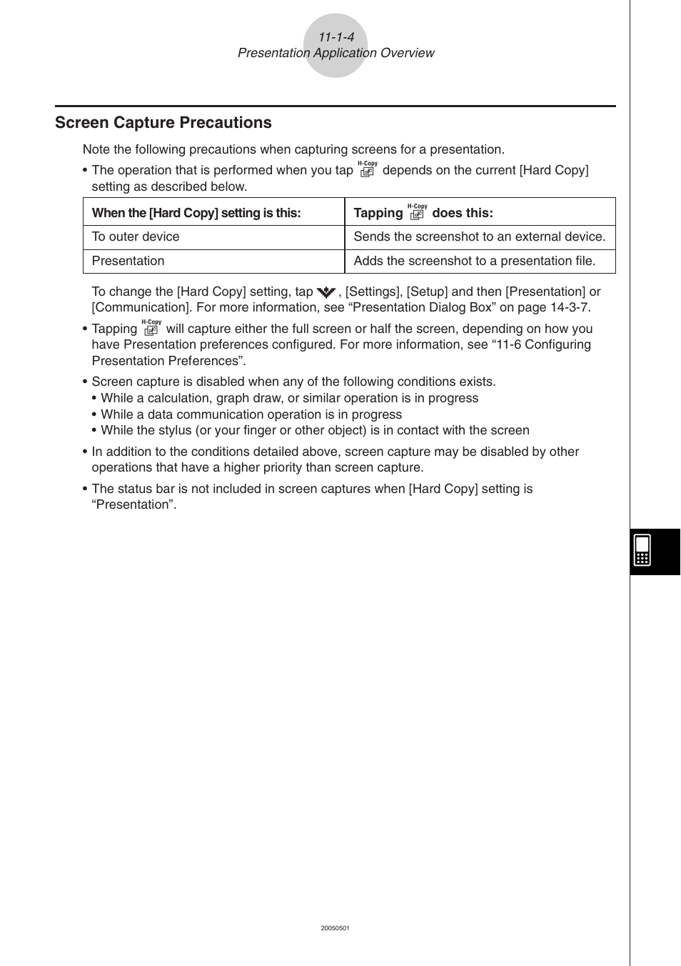 Screen capture precautions -1-4, Screen capture precautions | Casio ClassPad 300 PLUS User Manual | Page 499 / 753