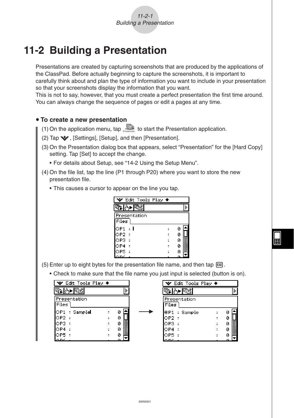 2 building a presentation, 2 building a presentation -2-1, Building a presentation | Casio ClassPad 300 PLUS User Manual | Page 500 / 753