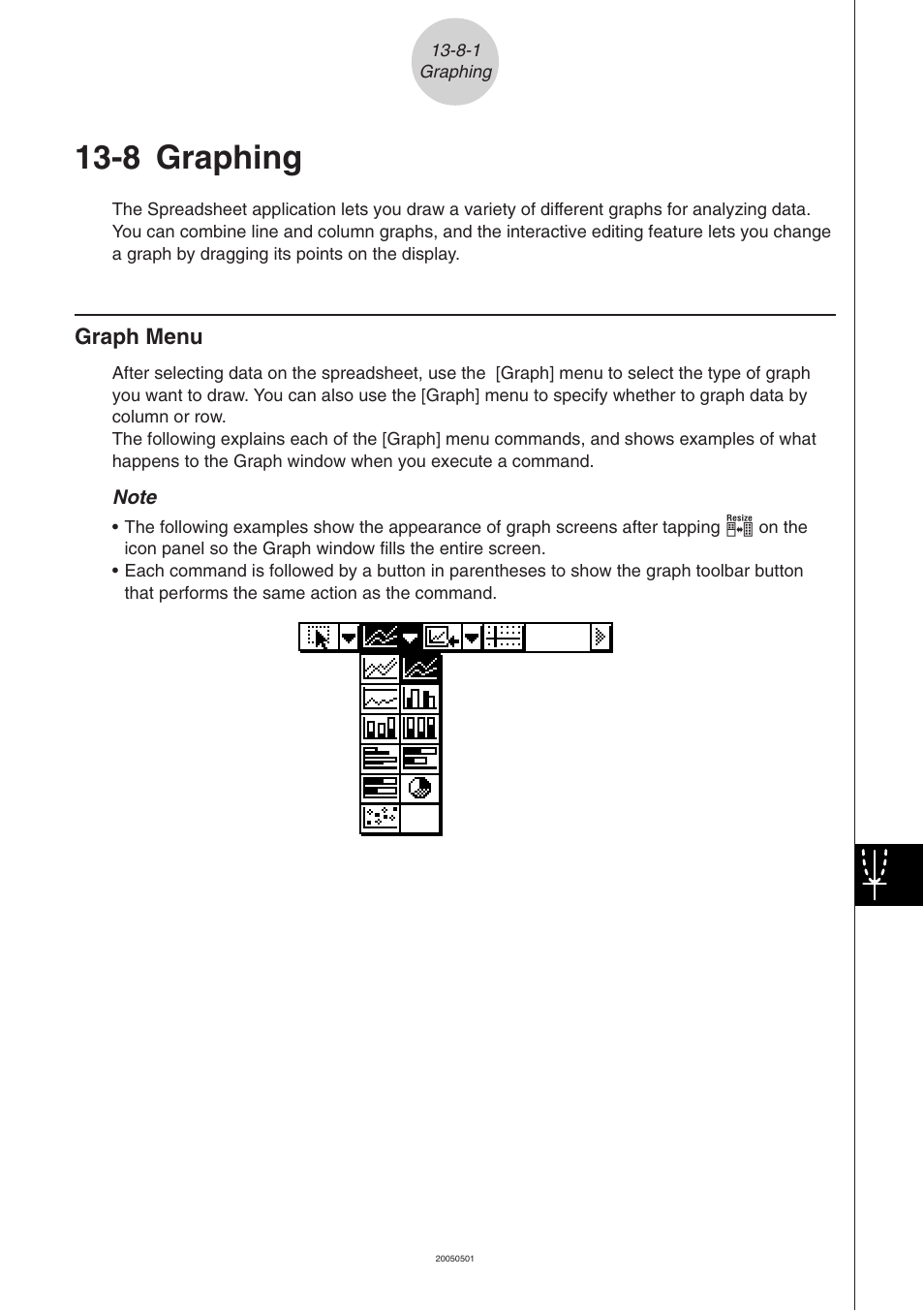 8 graphing, 8 graphing -8-1, Graph menu -8-1 | Graphing | Casio ClassPad 300 PLUS User Manual | Page 648 / 753