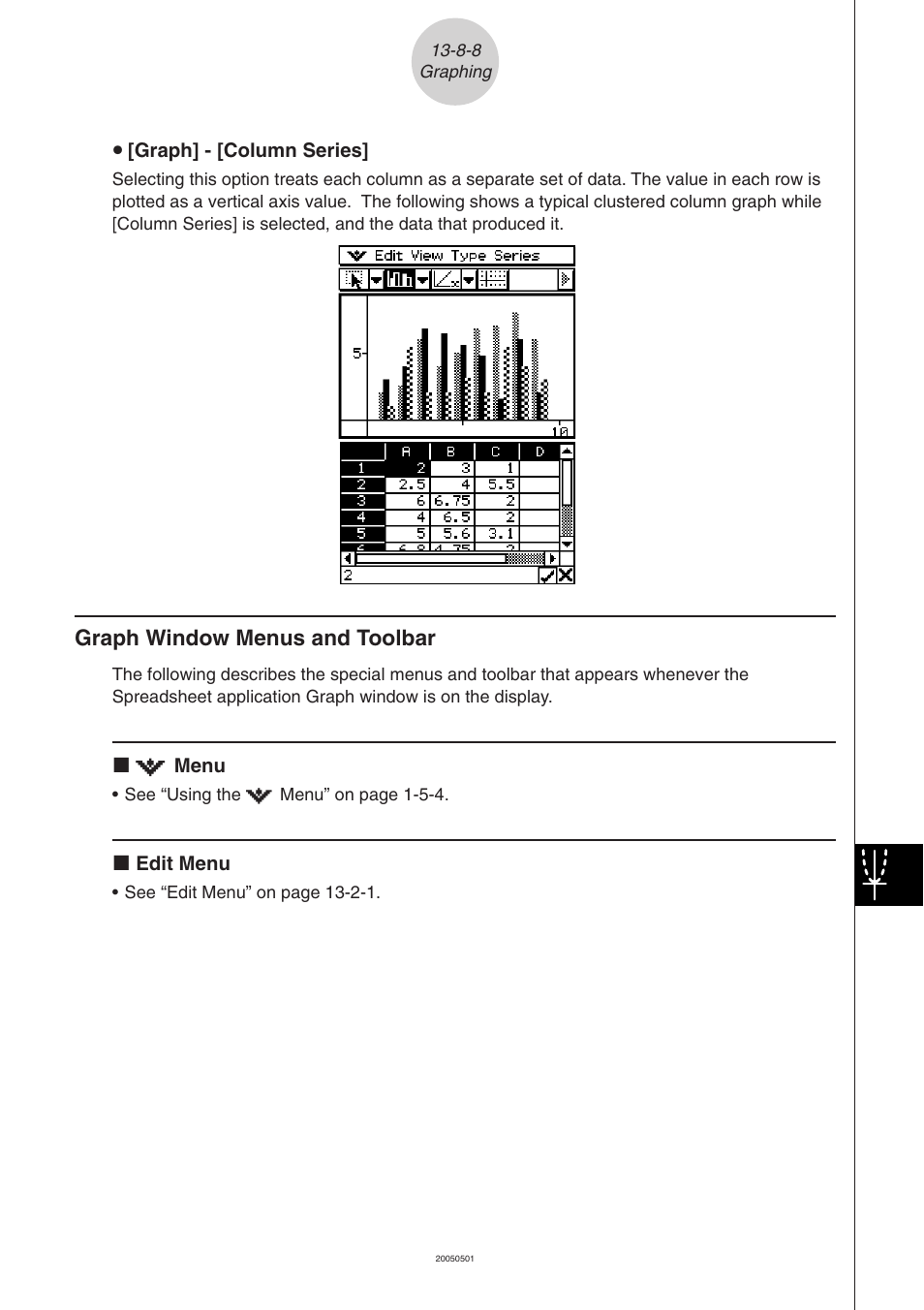 Graph window menus and toolbar -8-8, Graph window menus and toolbar | Casio ClassPad 300 PLUS User Manual | Page 655 / 753