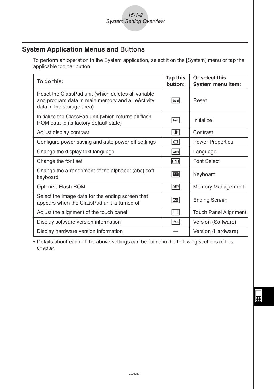 System application menus and buttons -1-2, System application menus and buttons | Casio ClassPad 300 PLUS User Manual | Page 683 / 753