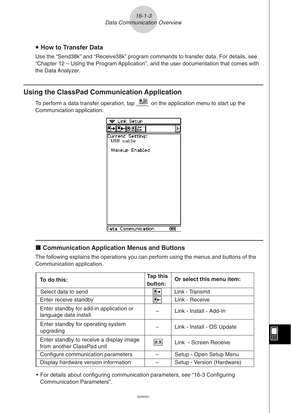 Using the classpad communication application -1-3, Using the classpad communication application | Casio ClassPad 300 PLUS User Manual | Page 702 / 753