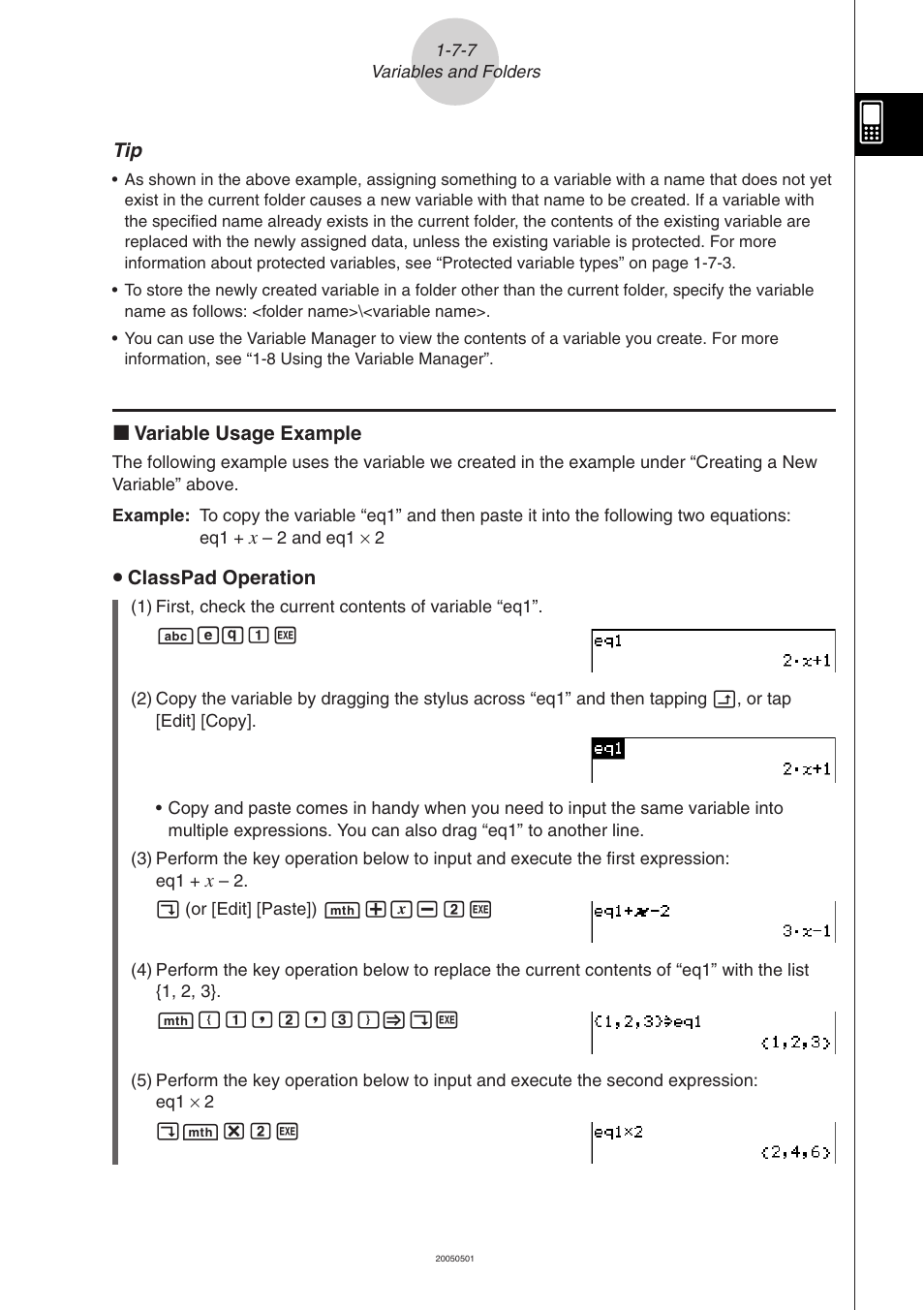 Casio ClassPad 300 PLUS User Manual | Page 73 / 753