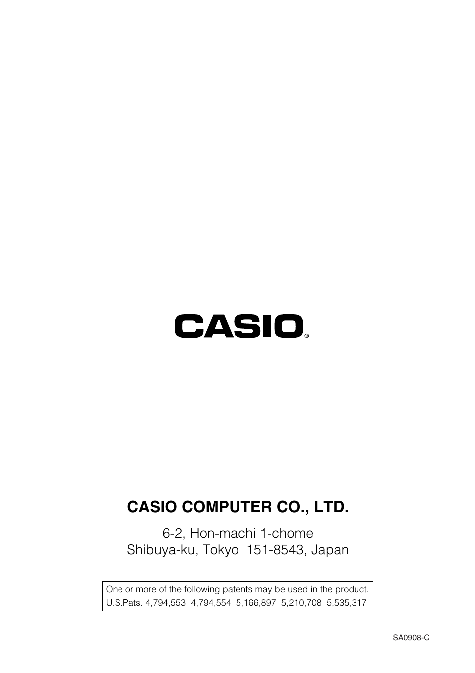 Casio computer co., ltd | Casio ClassPad 300 PLUS User Manual | Page 753 / 753