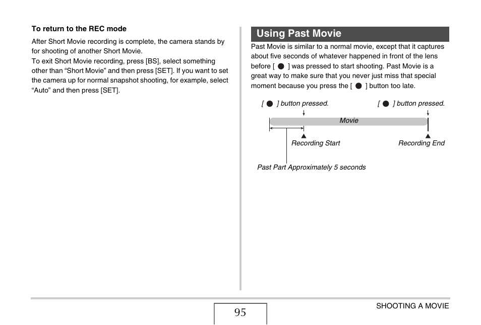 Using past movie, E 95) | Casio EXILIM CARD EX-S770 User Manual | Page 95 / 290