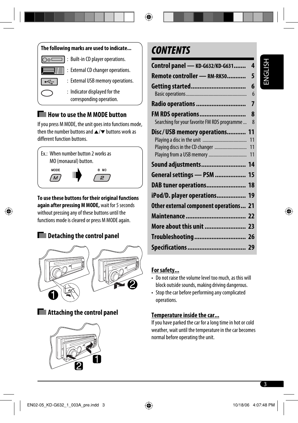 JVC KD-G631 User Manual | Page 3 / 86