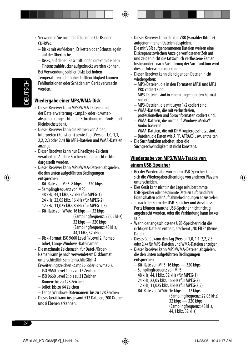 Deutsch | JVC KD-G631 User Manual | Page 52 / 86