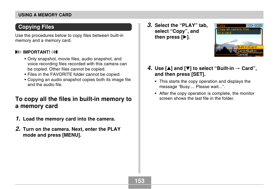 Copying files | Casio EX-Z57 User Manual | Page 153 / 214